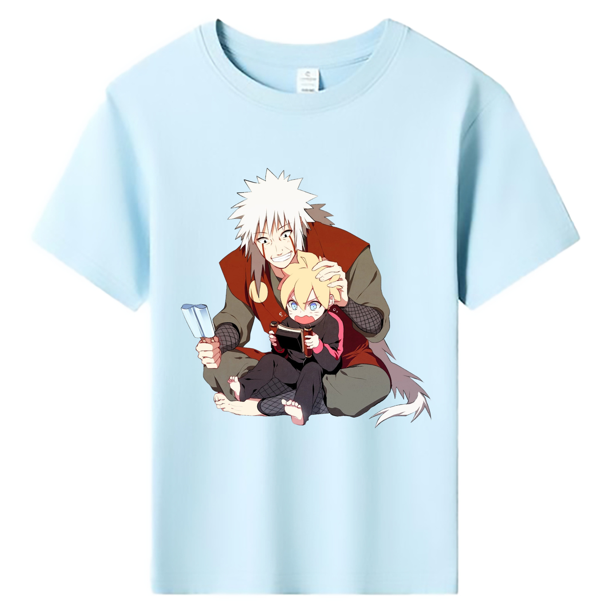 （画像用） NARUTO -ナルト- 自来也（じらいや） Jiraiya 綿100％キッズTシャツ（フロントプリント）